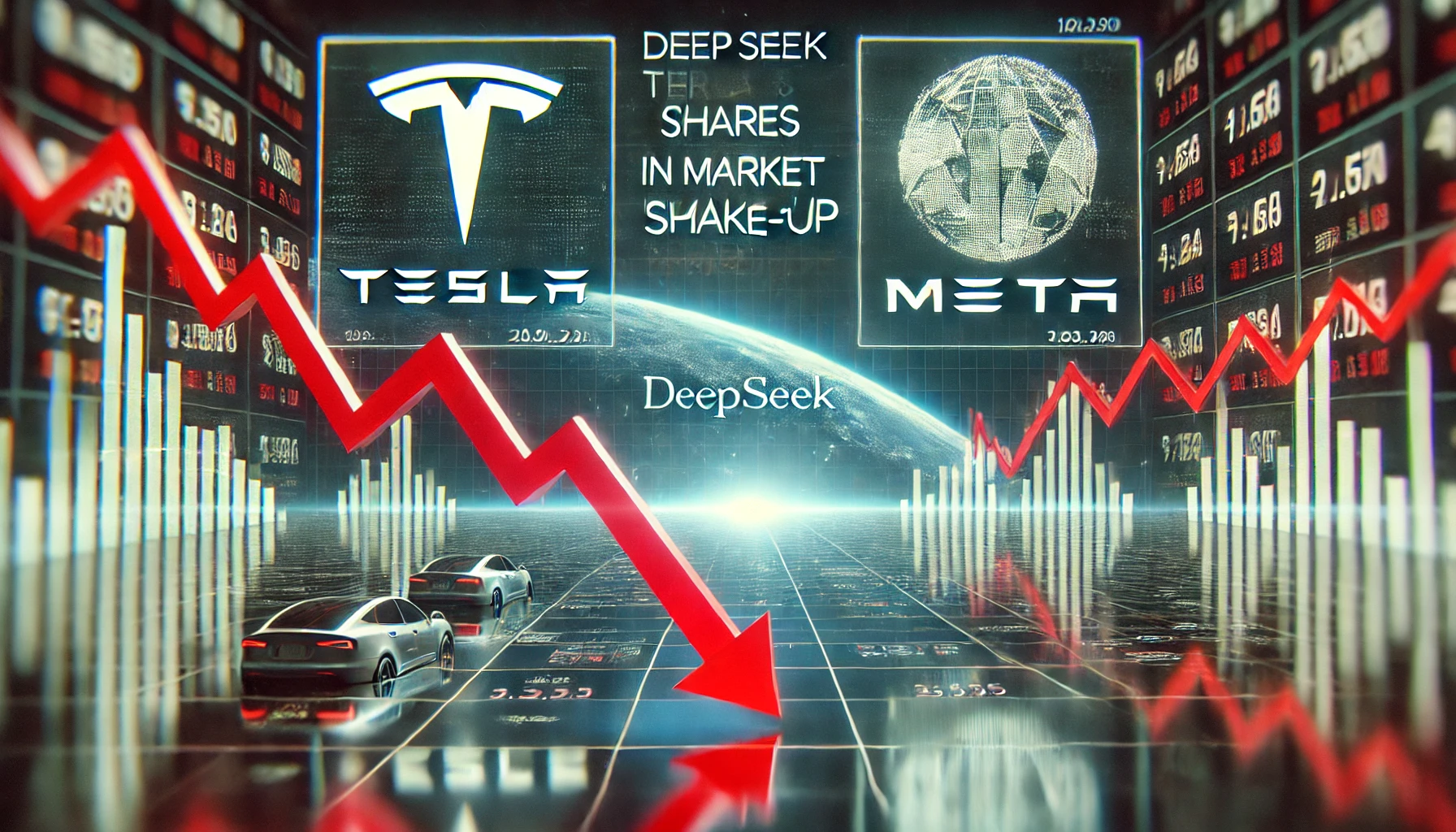 DeepSeek ने मचाई हलचल: टेस्ला और मेटा के शेयर बाजार में गिरावट!
